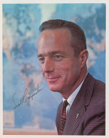 Lot #6074 Scott Carpenter Pair of Signed Photographs - Image 1