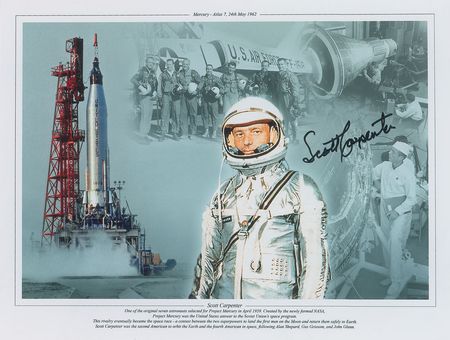 Lot #6074 Scott Carpenter Pair of Signed Photographs - Image 2
