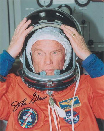Lot #6075 John Glenn Pair of Signed Photographs - Image 1