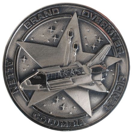 Lot #6619 STS–5 Unflown Robbins Medal - Image 1