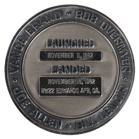 Lot #6619 STS–5 Unflown Robbins Medal - Image 2