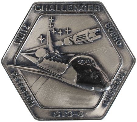 Lot #6620 STS–6 Unflown Robbins Medal - Image 1