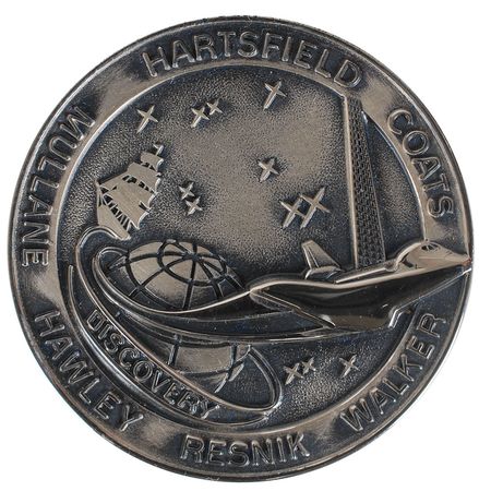 Lot #6629 STS–41D Unflown Robbins Medal - Image 1