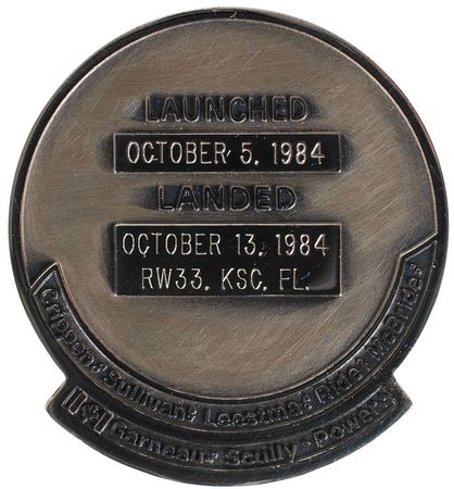 Lot #6630 STS–41G Unflown Robbins Medal - Image 2