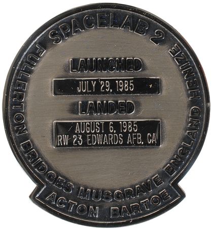 Lot #6633 STS–51F Unflown Robbins Medal - Image 2