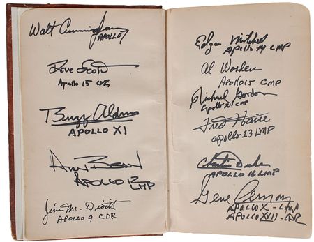 Lot #6293  Moonwalkers Signed From the Earth to the Moon Book - Image 1