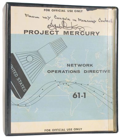 Lot #6056 Gene Kranz’s Console-Used Mercury Manual - Image 1