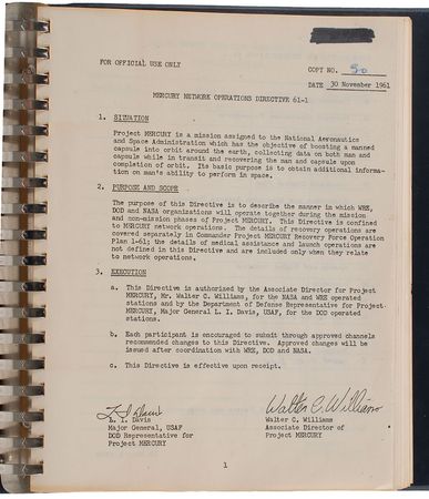 Lot #6056 Gene Kranz’s Console-Used Mercury Manual - Image 2