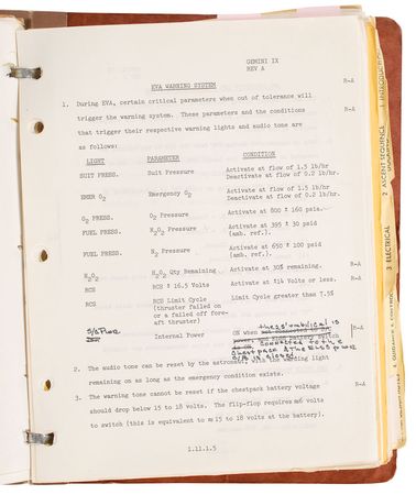 Lot #6174 Gemini 9: Gene Kranz?s Operations Handbook - Image 4