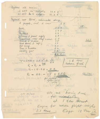 Lot #6013 Wernher von Braun Handwritten Manuscript - Image 2
