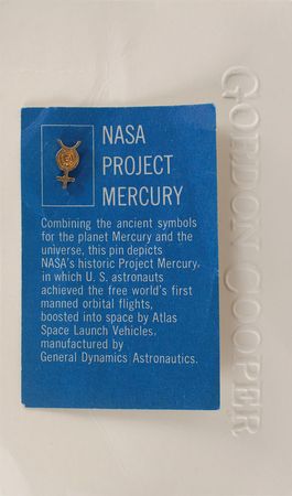 Lot #6048 Gordon Cooper’s Mercury Lapel Pin - Image 1