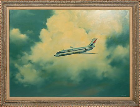 Lot #6705 McDonnell Douglas Aircraft Oil Painting: R. G. Smith - Image 1