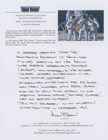 Lot #6429 Alan Bean?s Apollo 12 Lunar Surface-Flown Astronaut Tie Clip - Image 4