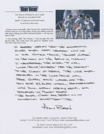 Lot #6432 Alan Bean?s Apollo 12 Lunar Surface-Flown Angel Charm - Image 3