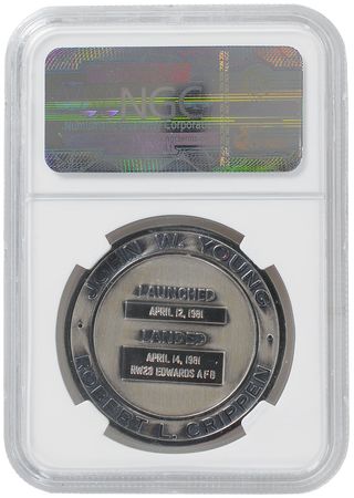 Lot #6616 John Young?s Flown STS-1 Robbins Medal - Image 2
