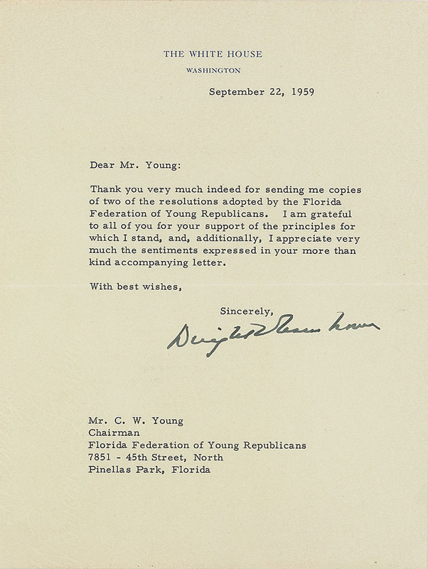 Lot 124 Dwight D. Eisenhower Typed Letter Signed