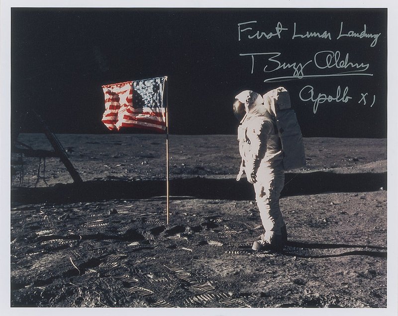 Lot 494 Buzz Aldrin Signed Photograph