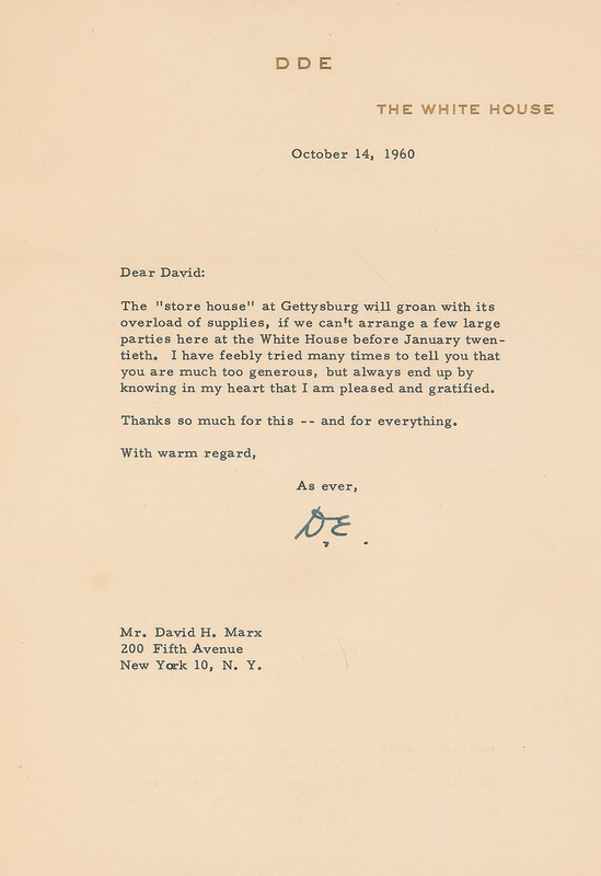 Lot 165 Dwight D. Eisenhower Typed Letter Signed