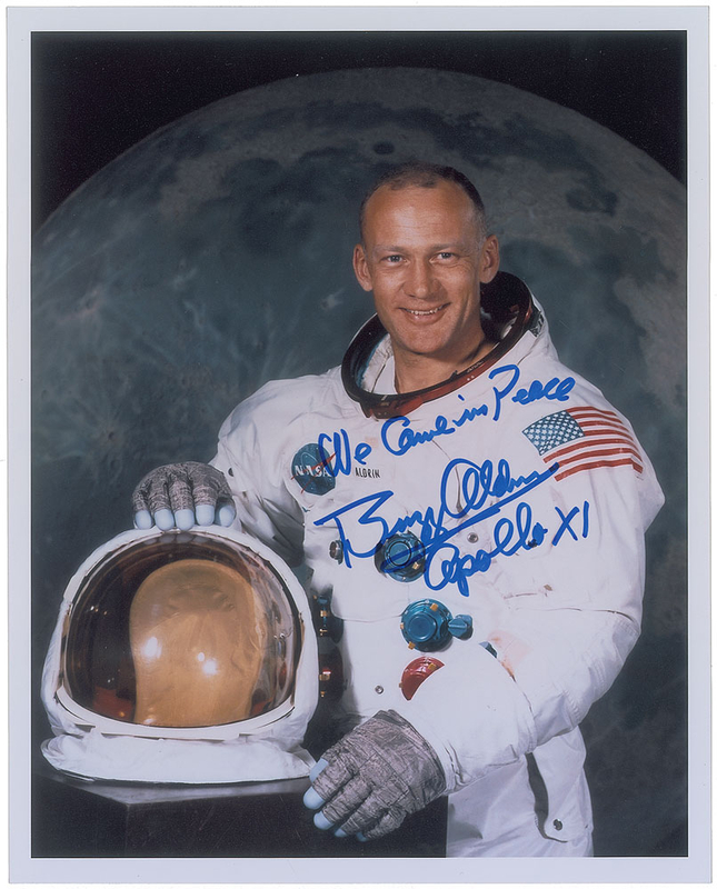 Lot 496 Buzz Aldrin Signed Photograph