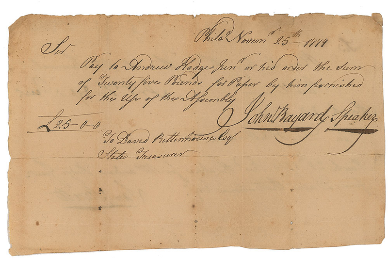 Lot 316 John Bayard Signed Document