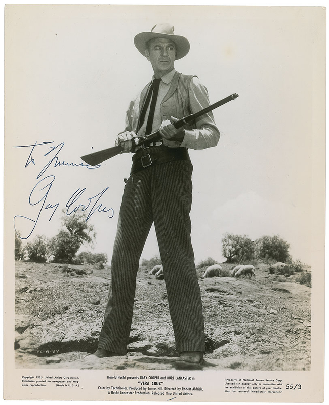 Lot 779 Gary Cooper Signed Photograph