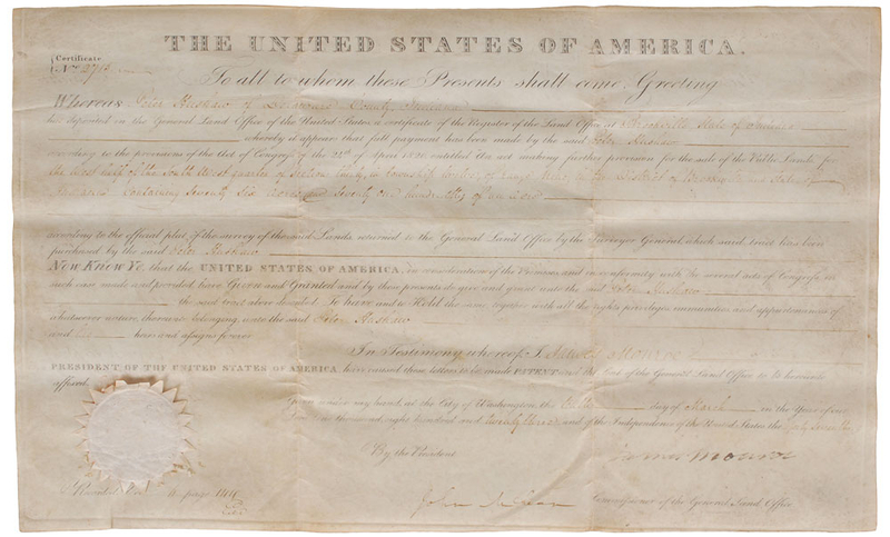 Lot 22 James Monroe Signed Document