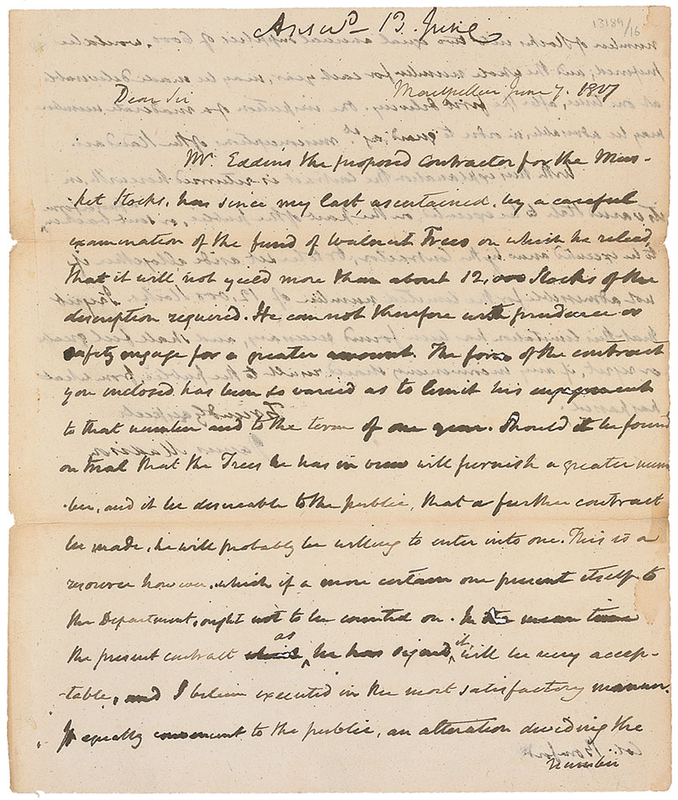 Lot 17 James Madison: An arms deal with the ex-president