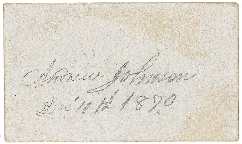 Lot 142 Andrew Johnson Signature