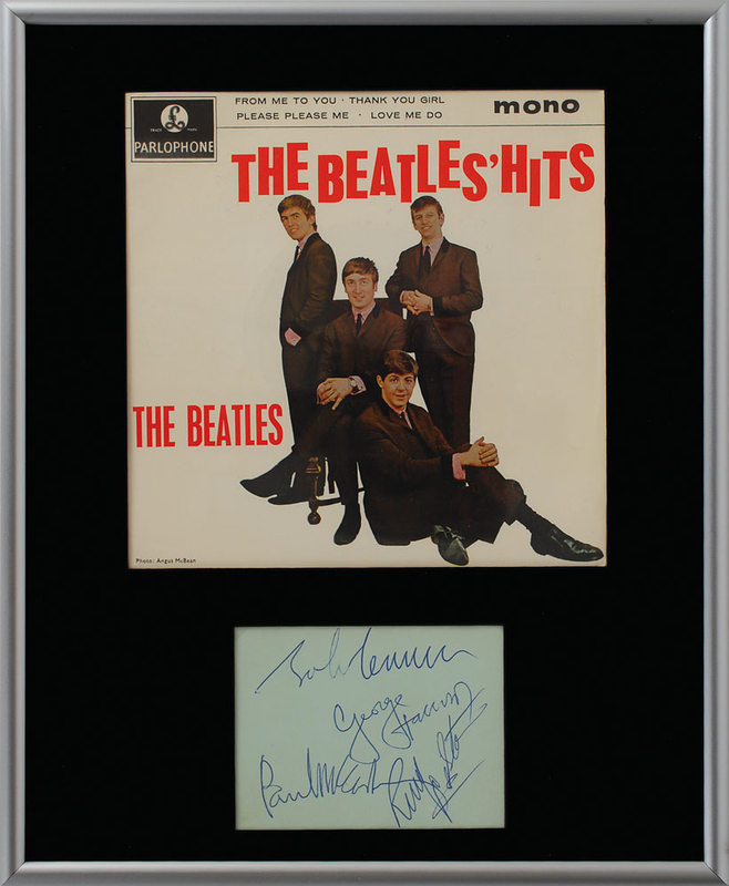 Lot 681 Beatles: Beautiful set of vintage Fab Four signatures