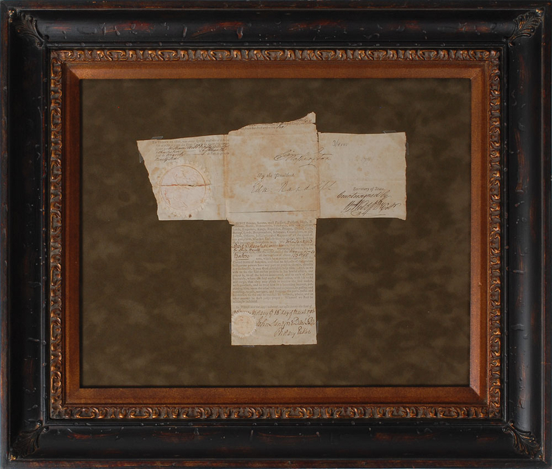 Lot 3 George Washington Partial Signed Document