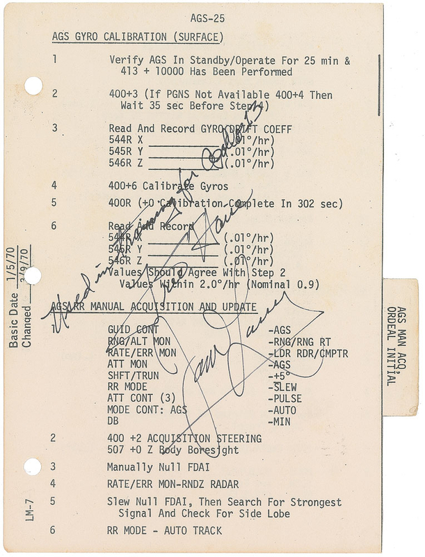 Lot 486 Jim Lovell and Fred Haise Dictionary Page