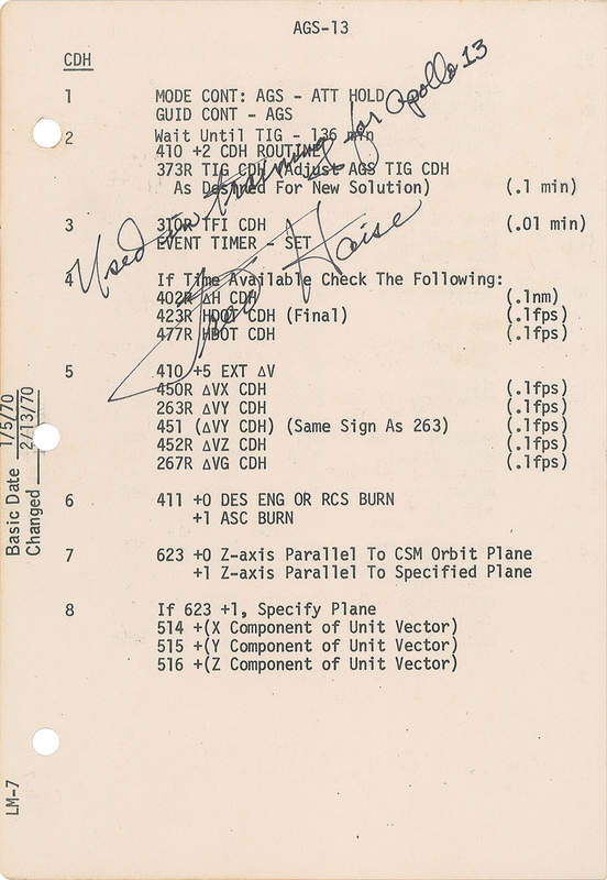 Lot 508 Fred Haise Dictionary Page