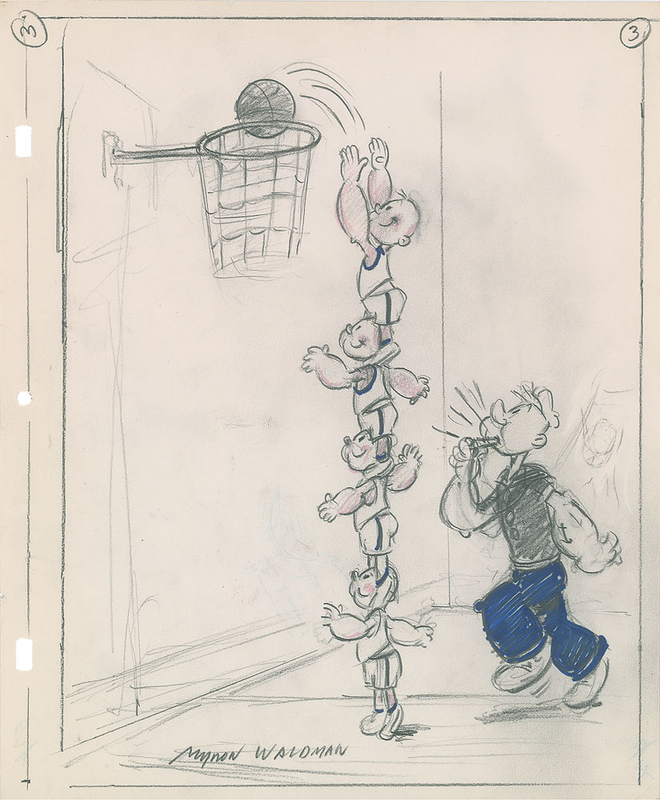 Lot 563 Myron Waldman Sketch