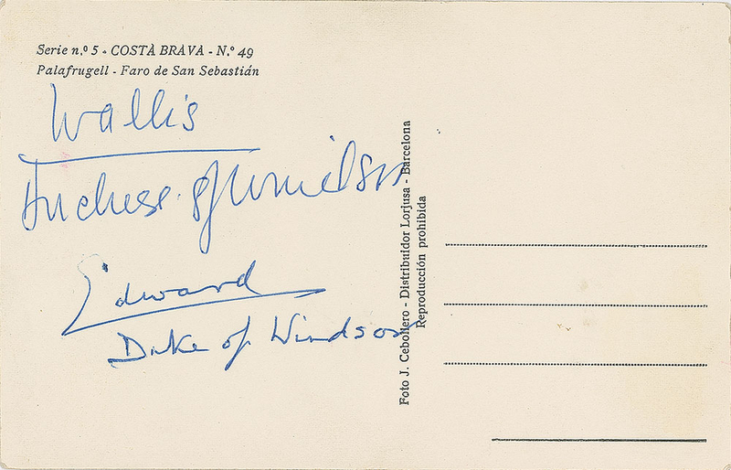 Lot 332 Duke and Duchess of Windsor Signature