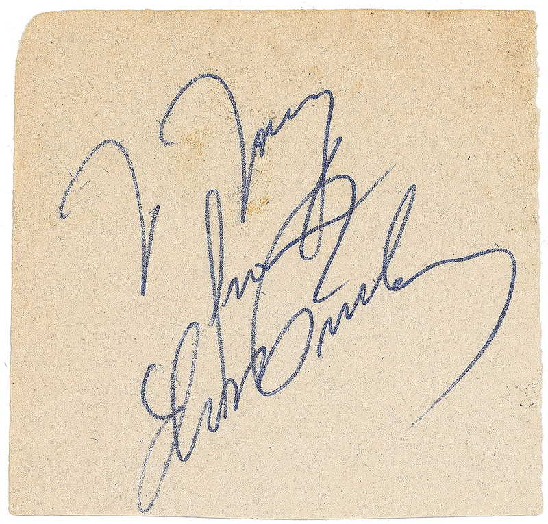 Lot 694 Elvis Presley Signature