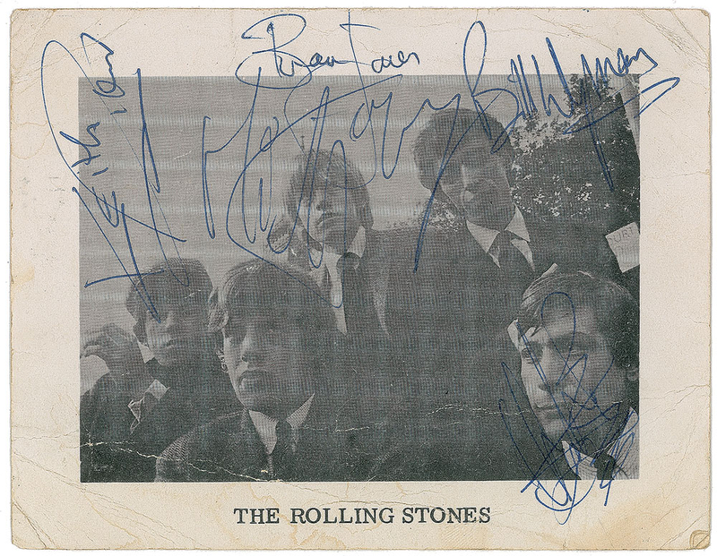 Lot 697 Rolling Stones: Scarce fully signed 1964 Decca promo card