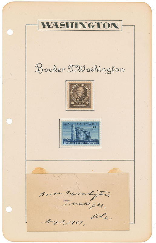 Lot 393 Booker T. Washington Signature