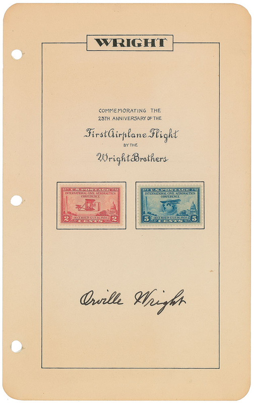 Lot 468 Orville Wright Signature