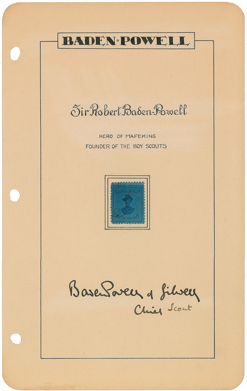 Lot 434 Robert Baden-Powell Signature