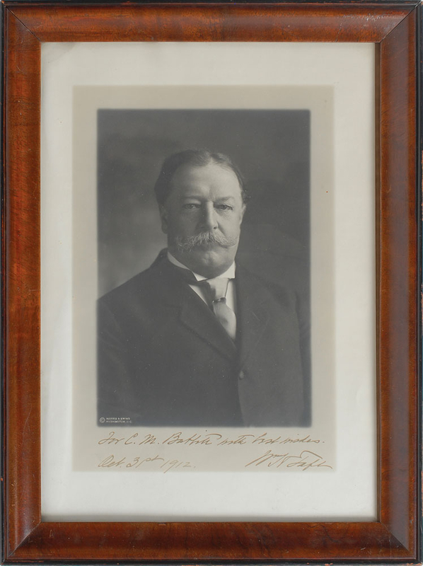 Lot 93 William H. Taft Signed Photograph