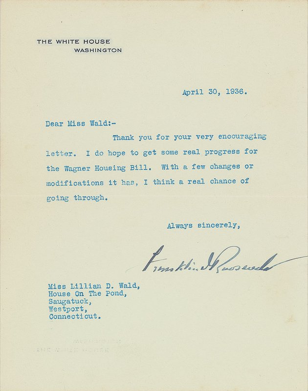 Lot 156 Franklin D. Roosevelt Typed Letter Signed