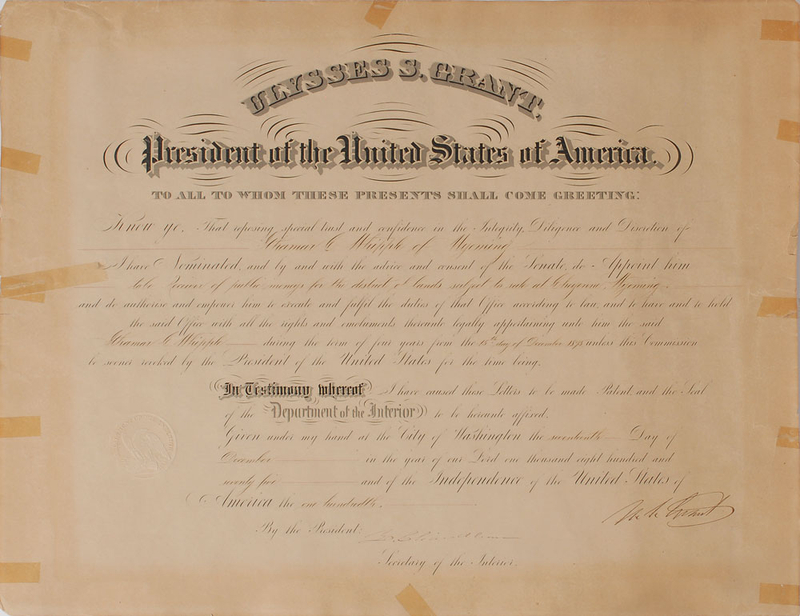 Lot 64 U. S. Grant Signed Document