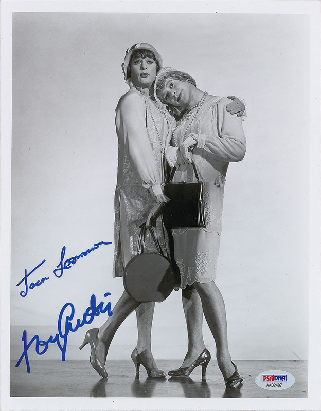 Lot 833 Jack Lemmon and Tony Curtis Signed Photograph
