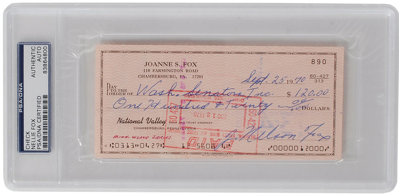 Lot 882 Nellie Fox