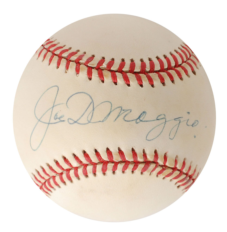 Lot 881 Joe DiMaggio Baseball