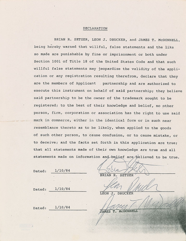 Lot 762 Stray Cats Signed Document