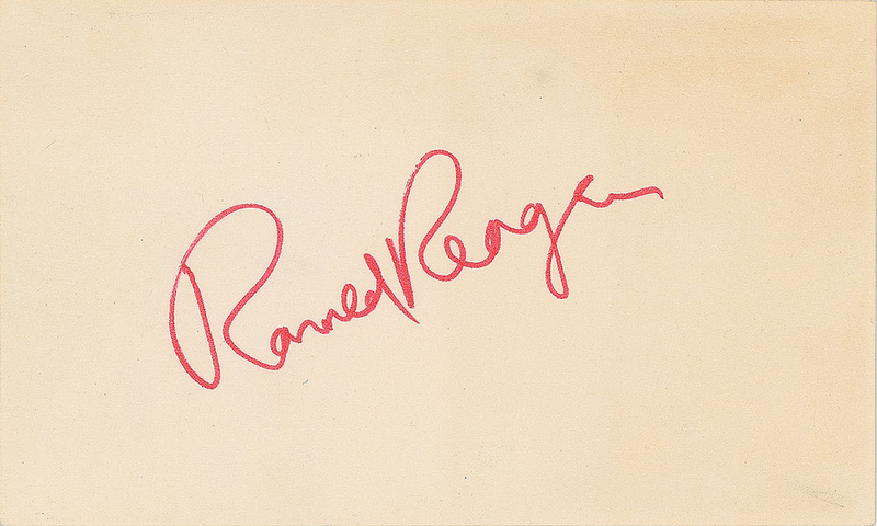 Lot 193 Ronald Reagan Signature