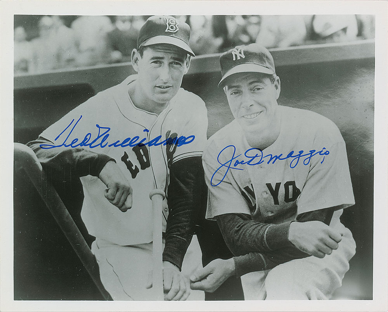 Lot 895 Ted Williams and Joe DiMaggio Signed Photograph