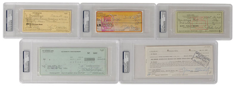 Lot 815 Entertainers Checks