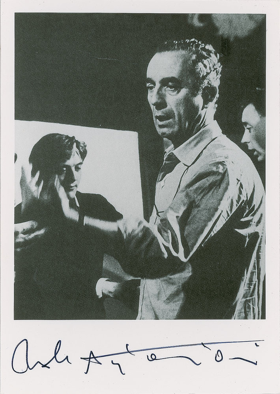 Lot 800 Michelangelo Antonioni Signed Photograph
